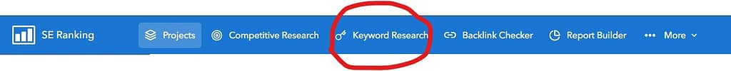 keyword research link seranking
