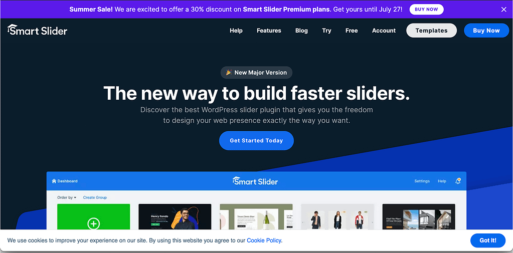 smart slider 3 homepage